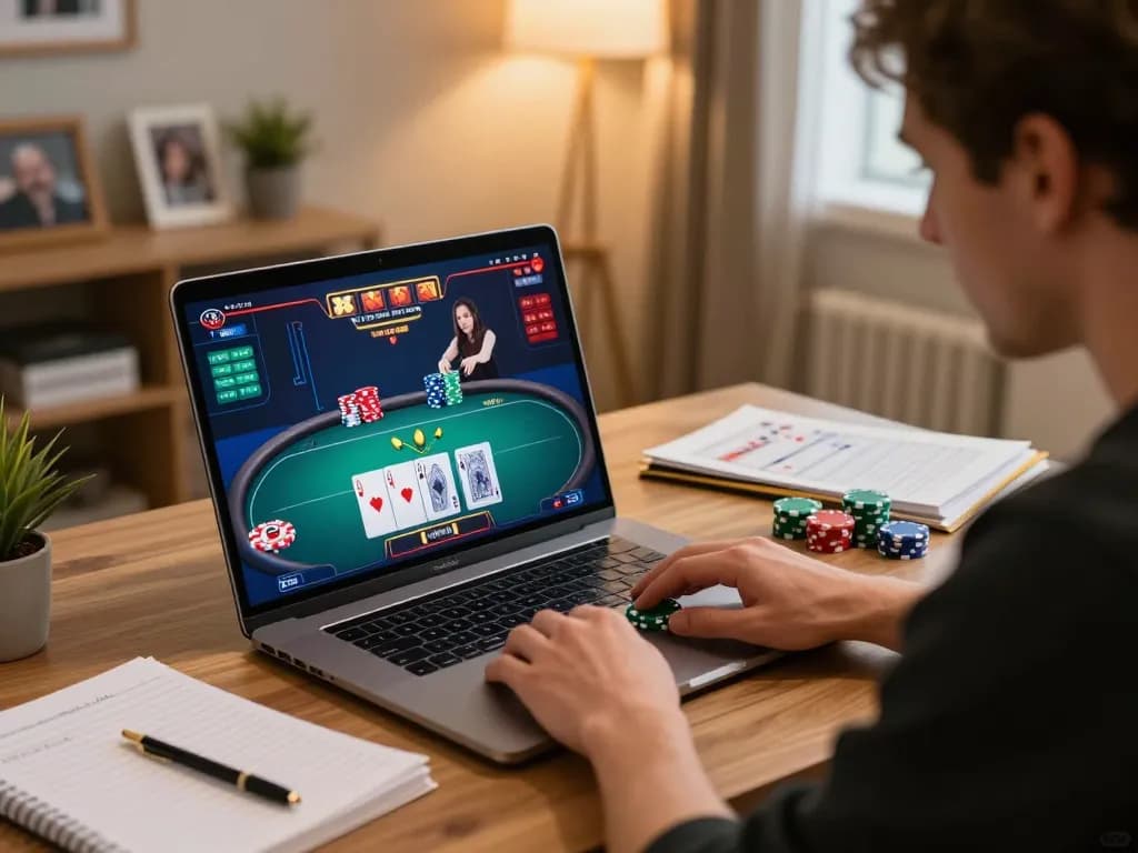 Experience fly88 online poker with thrilling gameplay and strategy in a cozy home setting