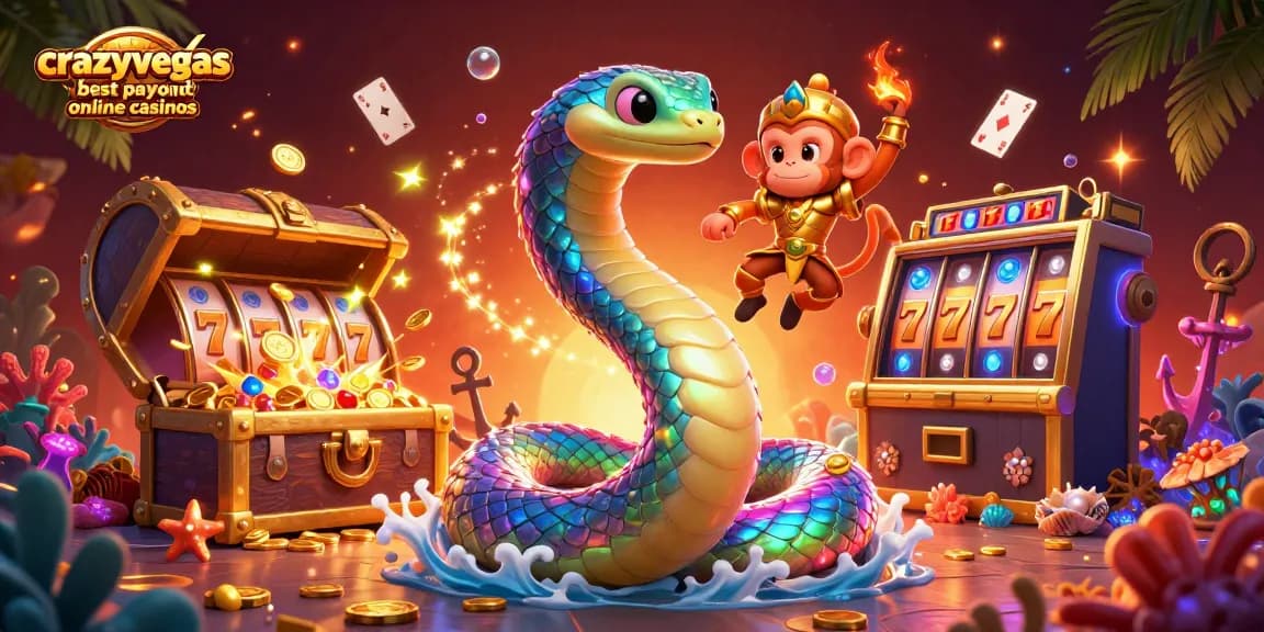 Experience the excitement of crazyvegas best payout online casinos through this vibrant 3D illustration.