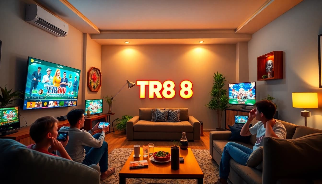 Explore the engaging interface of Nhà Cái TR88, showcasing exciting gaming options and a vibrant atmosphere.