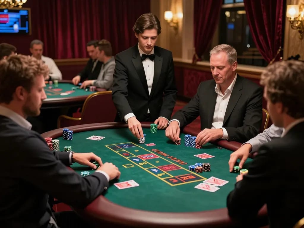Players engaging in thrilling casino games at rr88, showcasing excitement and strategic betting.
