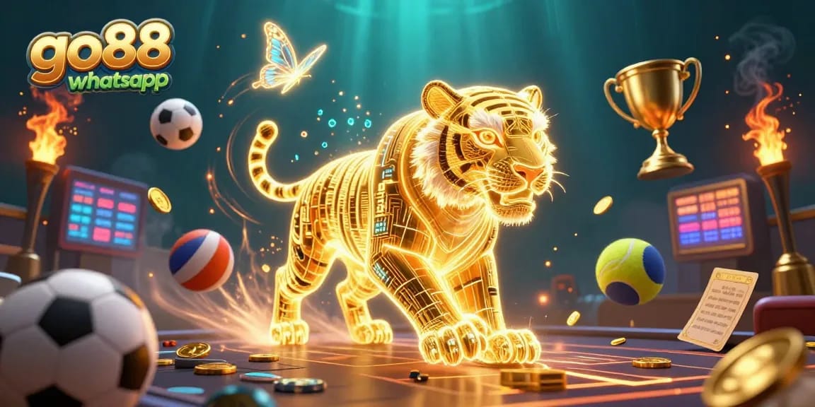 Enhance your gaming experience with go88 whatsapp in this dynamic casino illustration.
