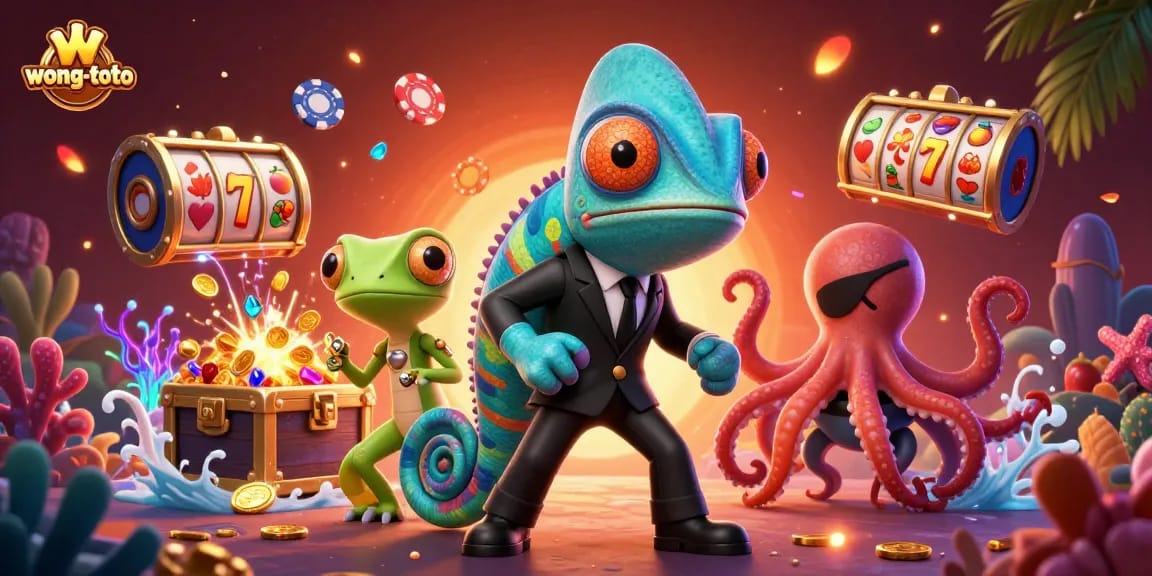 Experience the thrill of wong-toto in this vibrant 3D casino scene filled with action.