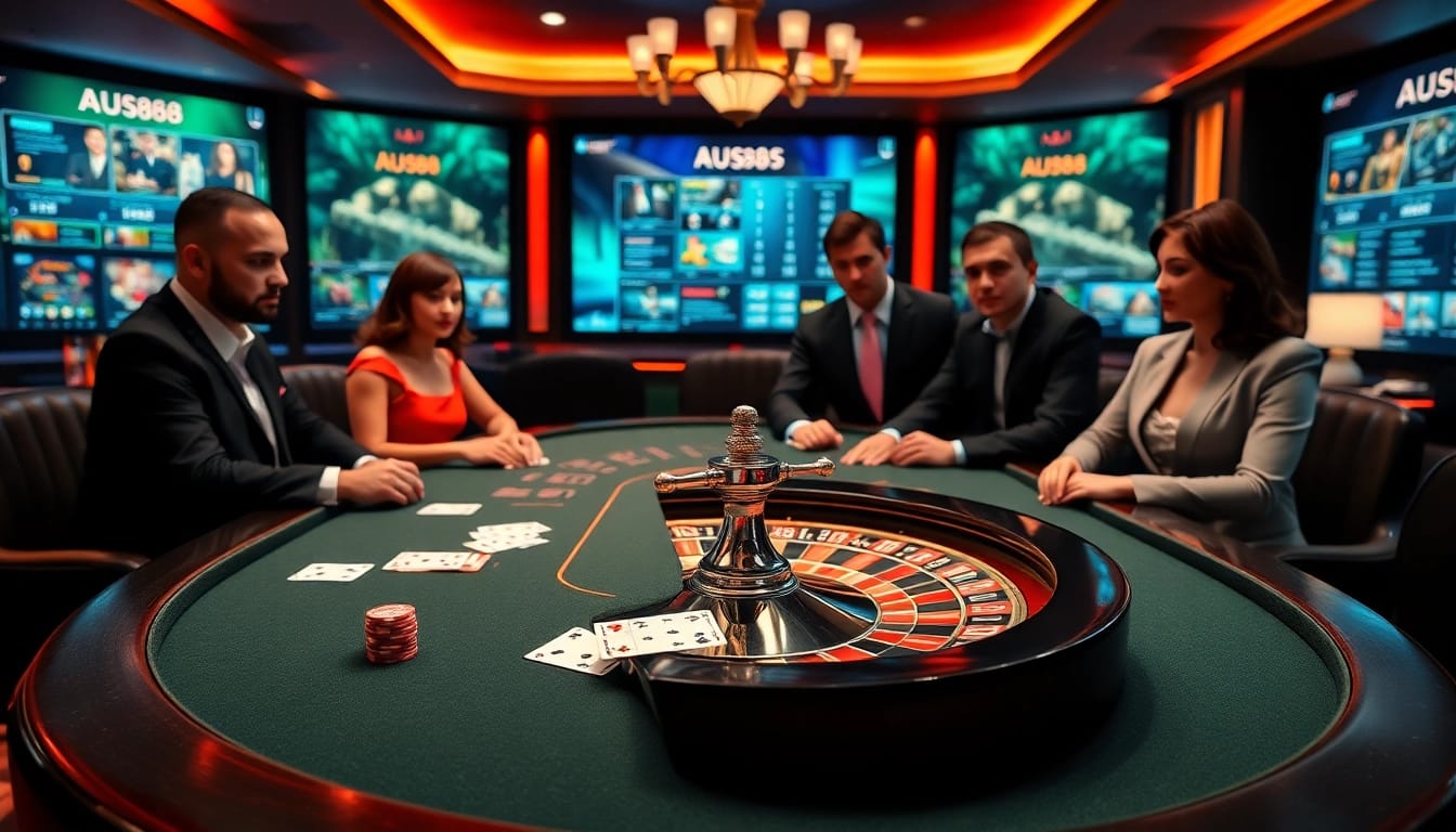 Experience thrilling gaming at Nhà cái AU88 with elegant poker games and vibrant casino elements.