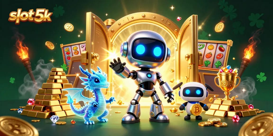Spin the reels and win big in this vibrant slot 5k gaming adventure with neon effects.