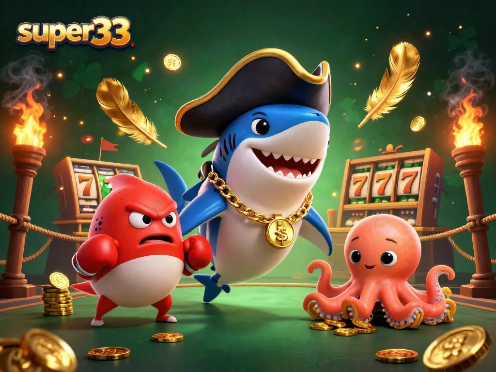 Engage in casino excitement with super33 featuring vibrant characters and golden treasures.