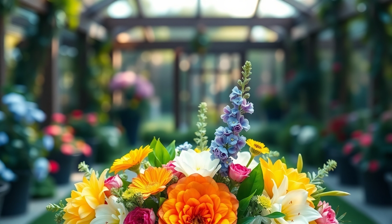 Die bluetenbande präsentiert eine elegante Blumenarrangement in einem kräftigen, ansprechenden Stil.