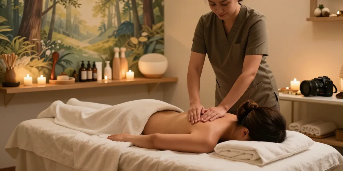 Experience blissful 구로마사지 therapy in a calming wellness center with soothing oils and peaceful ambiance.