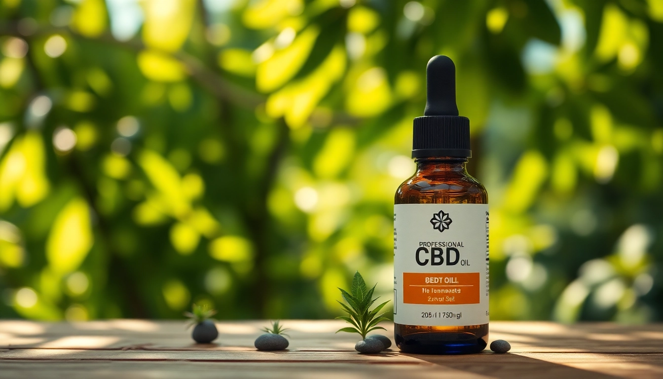 Explore benefits of CBD Oil in a serene natural setting with soothing lighting.