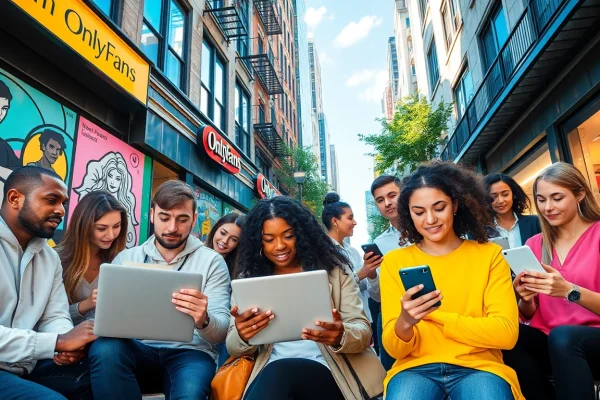 Connect with vibrant onlyfans creators near me in a lively urban setting showcasing community and engagement.