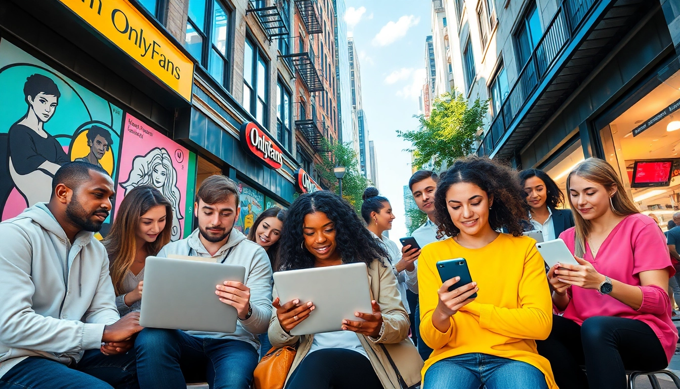 Connect with vibrant onlyfans creators near me in a lively urban setting showcasing community and engagement.