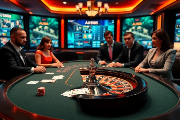 Experience thrilling gaming at Nhà cái AU88 with elegant poker games and vibrant casino elements.