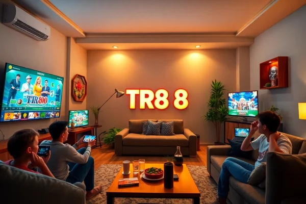Explore the engaging interface of Nhà Cái TR88, showcasing exciting gaming options and a vibrant atmosphere.