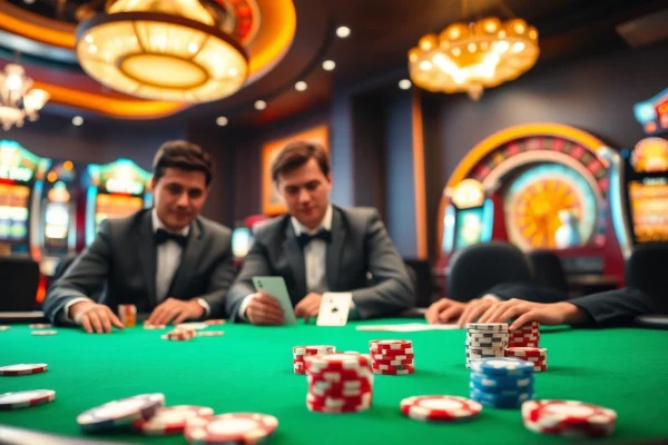 Experience thrilling high-stakes action with link alternatif sbobet at a vibrant casino table.