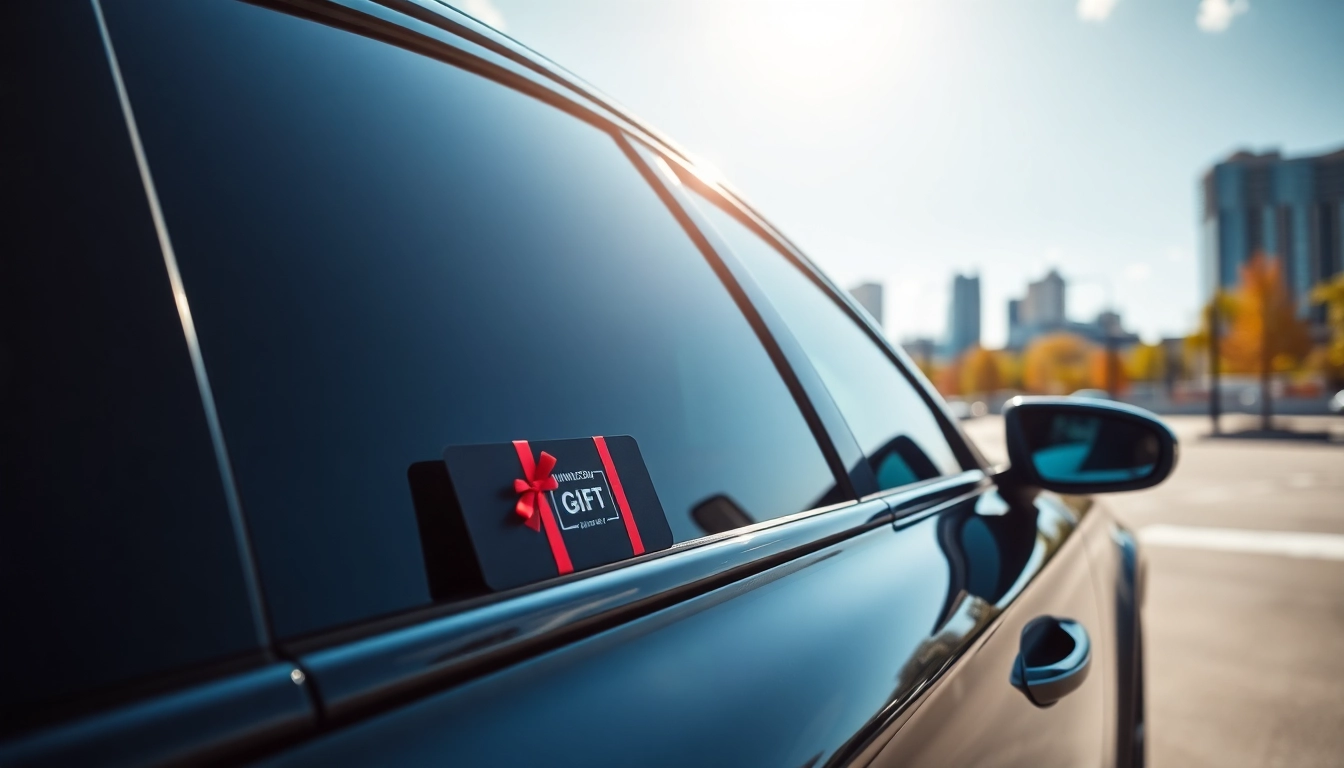 Redeem your window tint gift card for a stylish car upgrade with premium window tint.
