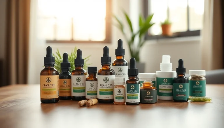 Showcasing various legal CBD products in a natural setting to promote wellness.