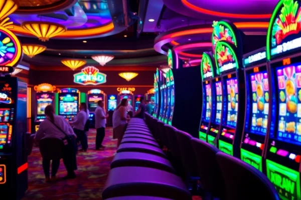 Experience thrilling spins on PEN4D's modern slot machines in an exciting casino atmosphere.