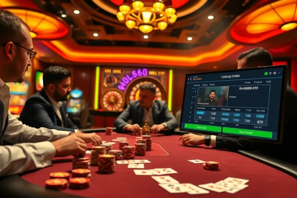 Experience thrilling high-stakes poker at mb66, featuring vibrant casino tables and dynamic betting action.