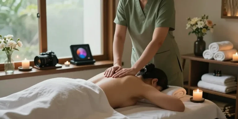 Massage therapy session showcasing Swedish technique in a serene spa.