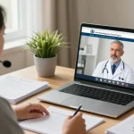 Patient consultation for MMJ card Ohio in a cozy home office setting